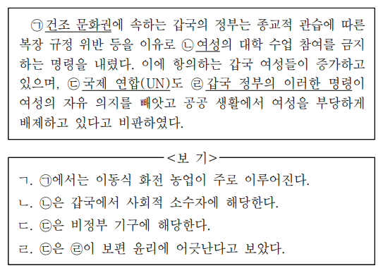 밑줄 친 ㉠ ～㉣에 대한 옳은 설명만을 <보기>에서 고른 것은?
