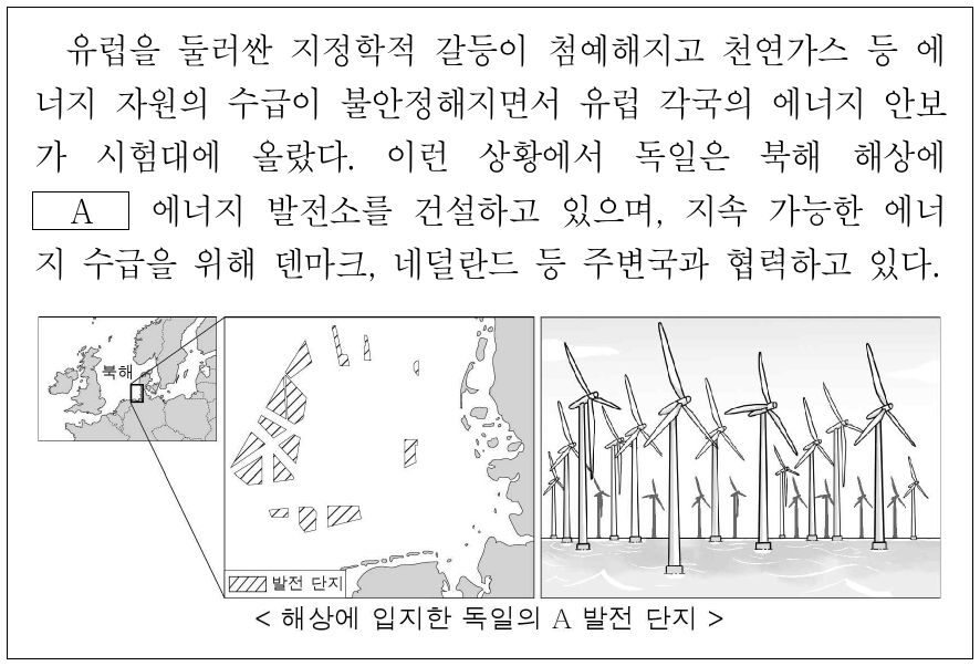 다음 자료의 A 에너지에 대한 설명으로 가장 적절한 것은?