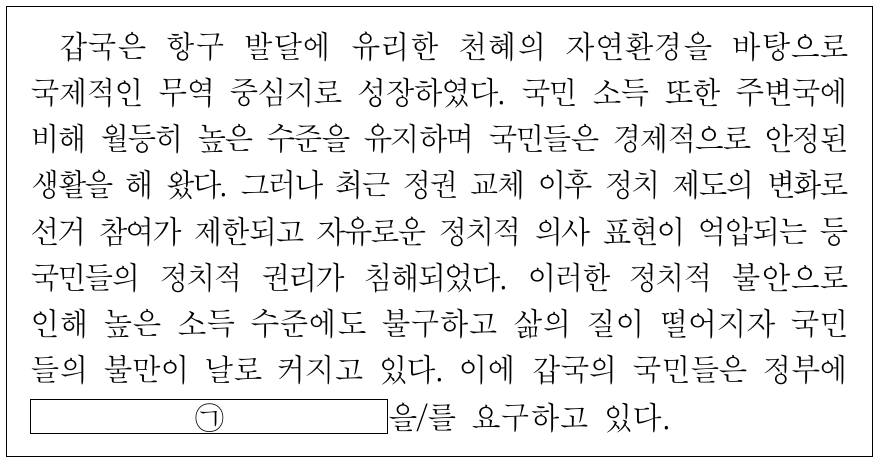 다음 글의 ㉠에 들어갈 내용으로 가장 적절한 것은?