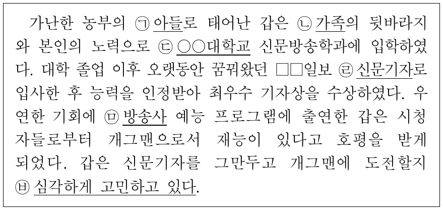 밑줄 친 ㉠ ~ ㉥에 대한 설명으로 옳은 것은?