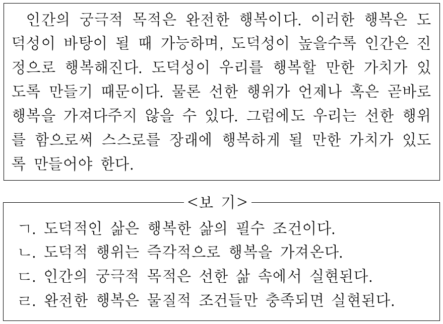 다음 글이 강조하는 내용을 <보기>에서 고른 것은?
