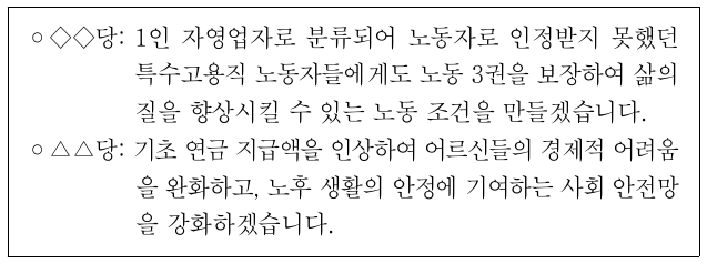 다음 공약 내용이 공통적으로 추구하는 기본권에 대한 설명으로 가장 적절한 것은?