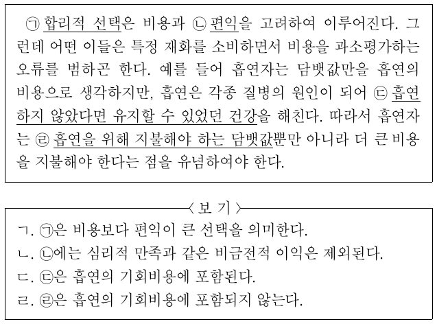 밑줄 친 ㉠ ～ ㉣에 대한 옳은 설명을 <보기>에서 고른 것은?
