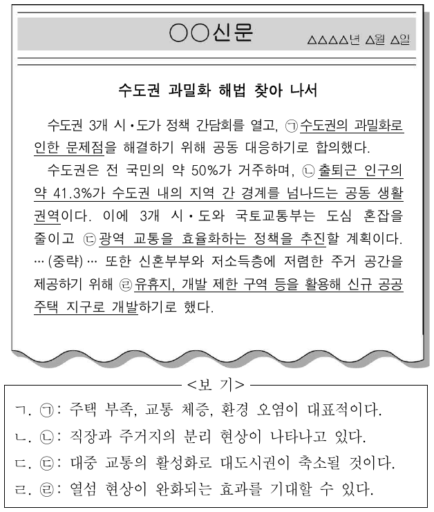밑줄 친 ㉠ ∼ ㉣에 대한 옳은 내용을 <보기>에서 고른 것은?