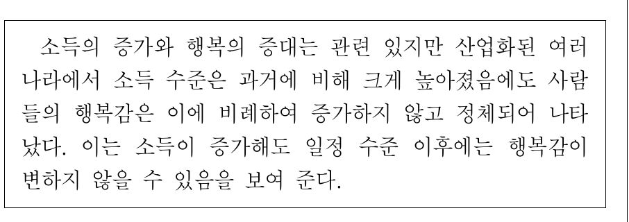 다음 글에 부합하는 내용으로 가장 적절한 것은?