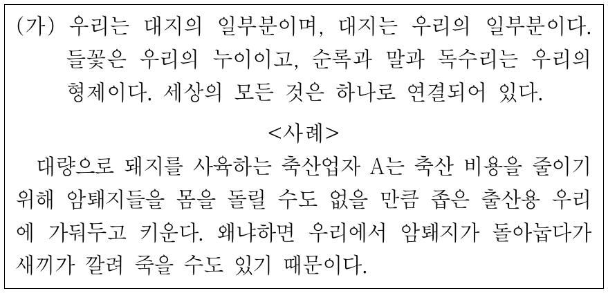 (가)의 관점에서 <사례> 속의 A에게 제시할 조언으로 가장 적절한 것은?