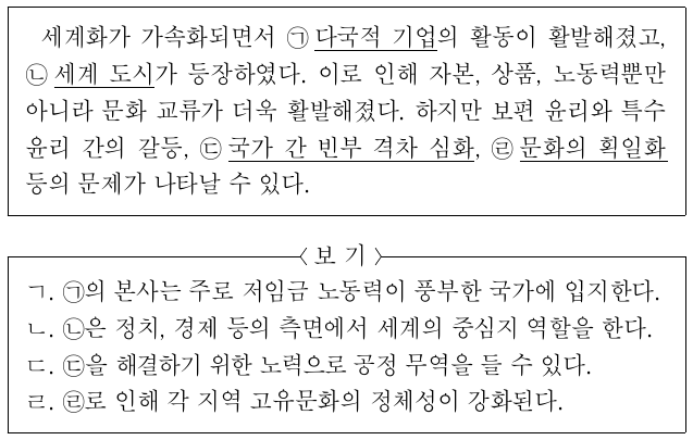 밑줄 친 ㉠ ∼ ㉣에 대한 옳은 설명만을 <보기>에서 고른 것은?