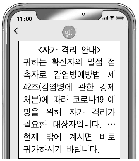 다음은 ○○시가 주민 갑에게 통보한 문자 내용이다. ○○시가 밑줄 친 조치를 취할 때 유의해야 할 내용으로 적절하지 않은 것은?
