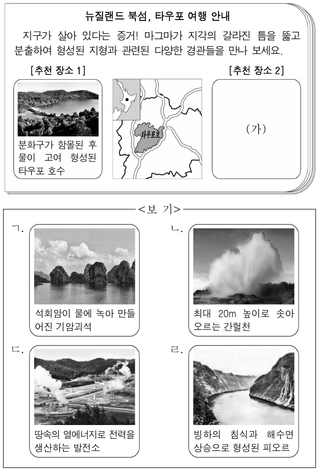 다음은 여행 안내서의 일부이다. (가)에 들어갈 옳은 내용만을 <보기>에서 고른 것은?