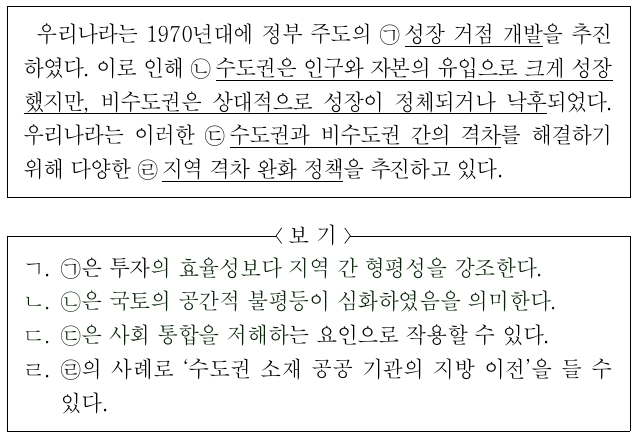 밑줄 친 ㉠∼㉣에 대한 옳은 설명만을 <보기>에서 있는 대로 고른 것은?