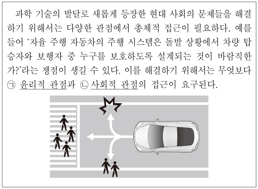 밑줄 친 ㉠, ㉡의 관점에서 이루어질 수 있는 활동으로 가장 적절한 것은?