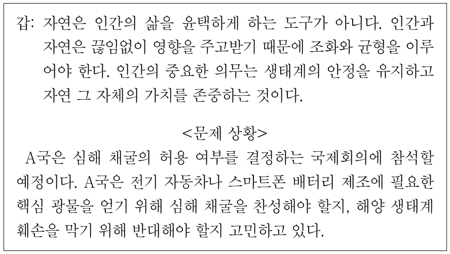 갑의 입장에서 <문제 상황> 속 A국에 제시할 조언으로 가장 적절한 것은?