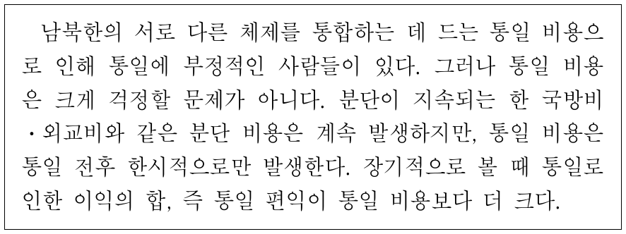 다음 글의 입장으로 가장 적절한 것은?
